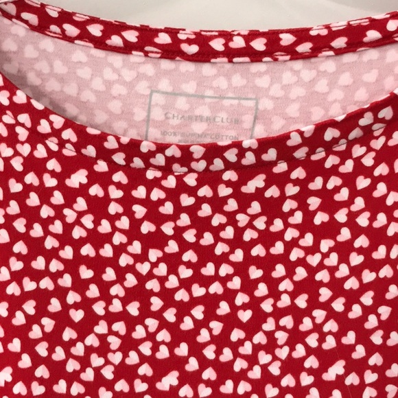 Charter Club Hearts Shirt - Picture 2 of 8